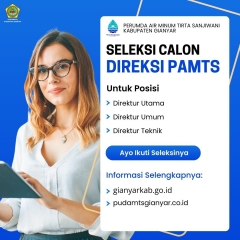 Pengumuman Seleksi Calon Direksi Perumda Air Minum Tirta Sanjiwani Kabupaten Gianyar